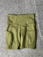 Lululemon Fast And Free Short Womens CAN 2 AUS 6 Green High Rise Nulux Tight 6”