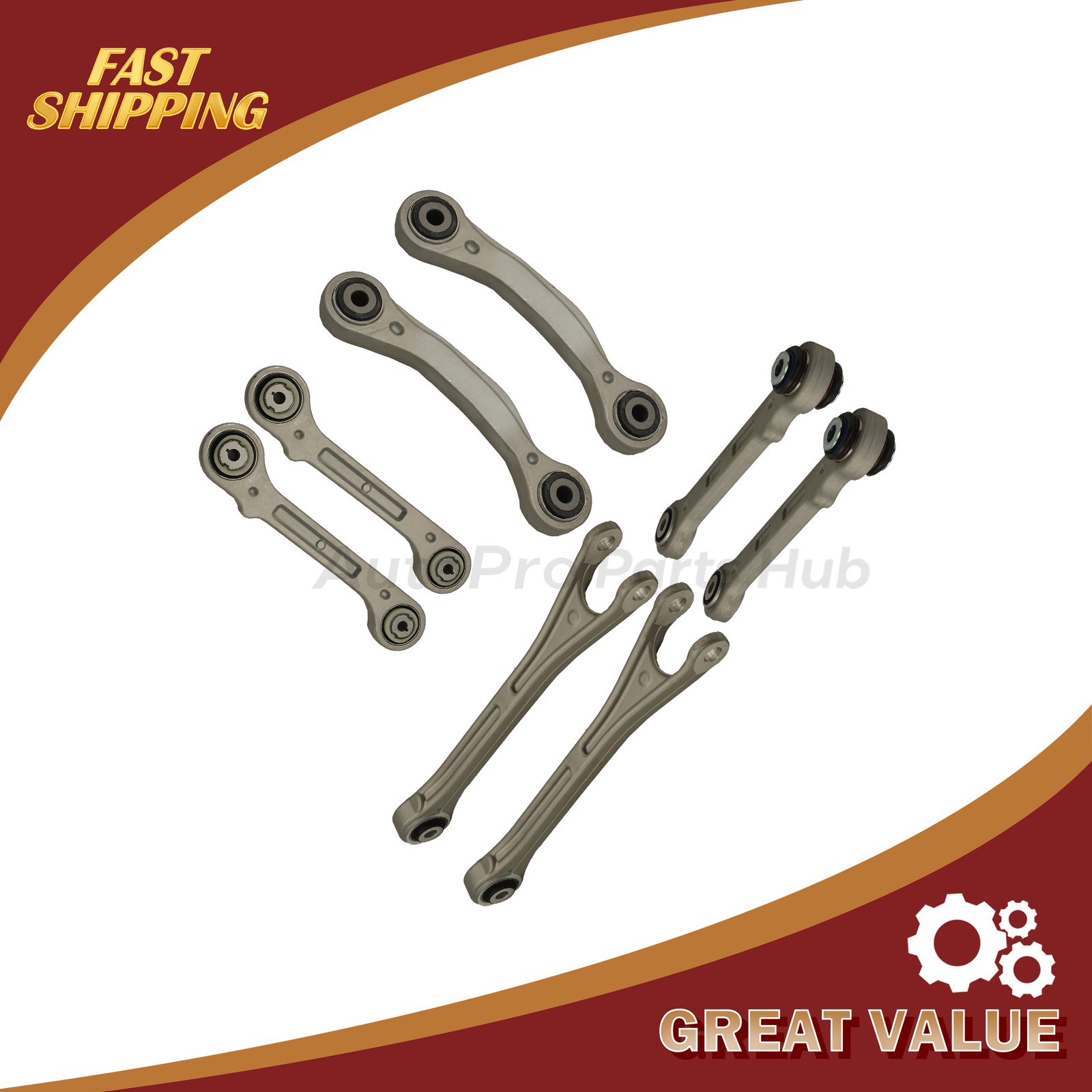 NEW 8PCS Fits 2017+ Maserati Levante Rear Suspension Control Arm Kit