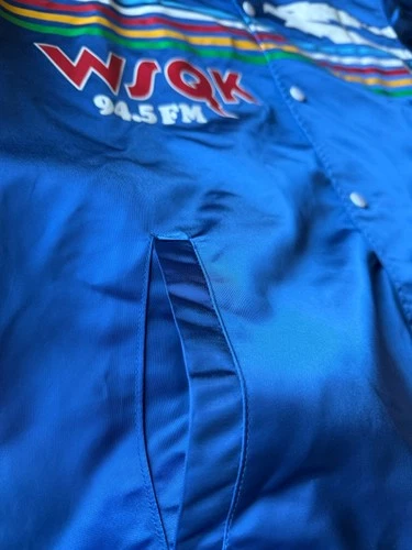 Stranger Things Costume WSQK Satin Bomber Jacket • 80s Hawkins Radio Cosplay XL image 12
