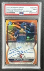 RALPHY VELAZQUEZ PSA 9 2023 BOWMAN DRAFT CHROME AUTO ORANGE REFRACTOR 1ST 1/25