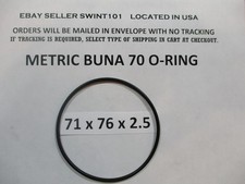 71mm ID x 76mm OD x 2.5mm thick O-ring. Buna-70. Quan 1.