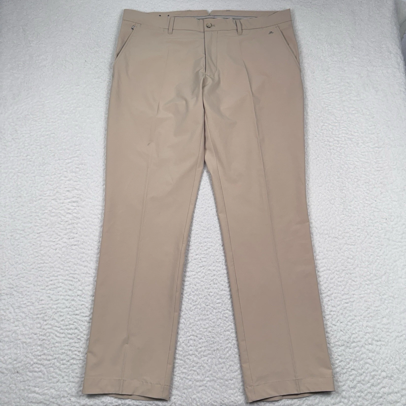 J Lindeberg Golf Pants Men’s 38x32 Ellott Micro Stretch Khaki Wicking Quick Dry