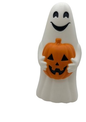 Light Up Halloween Ghost Holding Pumpkin Decoration 12  New Battery Operated