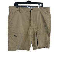 Wrangler ATG Shorts Mens 42 Cargo Performance Stretch Outdoor Hiking Brown