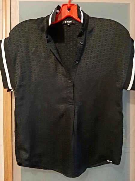 Women DKNY Shirt Black Knit 34 / XS / 42