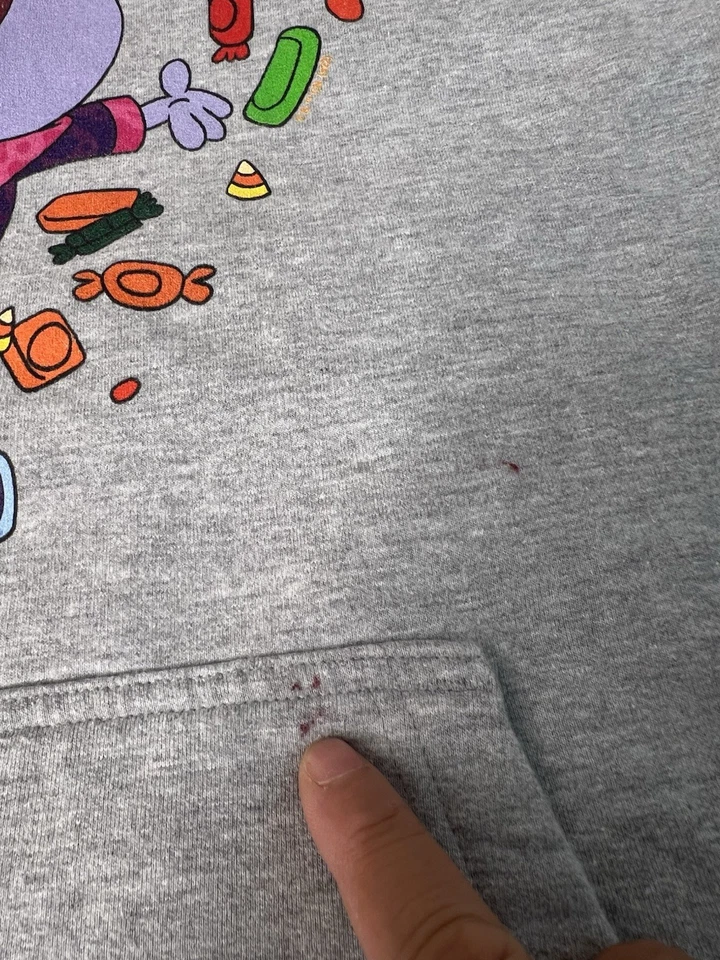 Sudadera con Capucha Gris Vintage Y2k Oficial CARTOON NETWORK Chowder Grande De Colección Foto 4 de 4