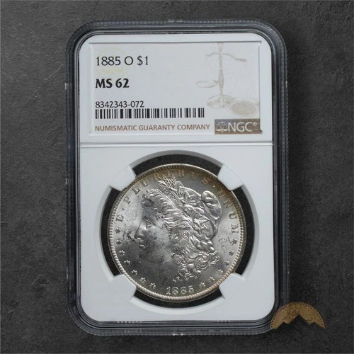 1885- O Morgan Silver Dollar $1 - MS62 NGC - New Orleans