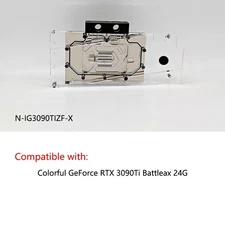Granzon GPU Water Block Use For IGame Battleax RTX 3090Ti 24G N-IG3090TIZF-X