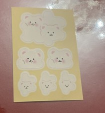 Kawaii Cute Bears Small Sticker Module Roughly 3 by 2 inches