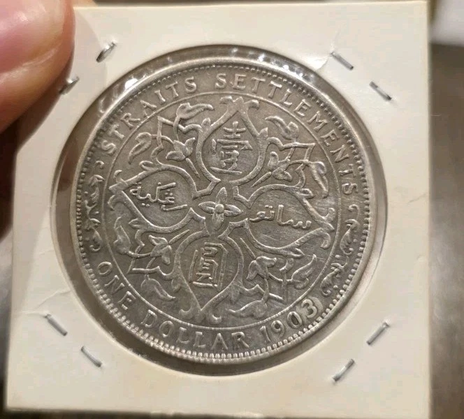 Un dólar Straits Settlements 1903 Foto 2 de 2