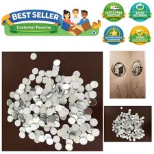 200pcs Round Mirror Mosaic Tiles,10mm 3/8" Small Real Glass Circles for DIY C...