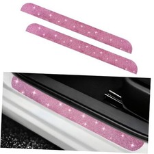 NETEPEM Bling Car Door Sill Protector 2PCS Car Door Edge Guard Rhinestones Pink
