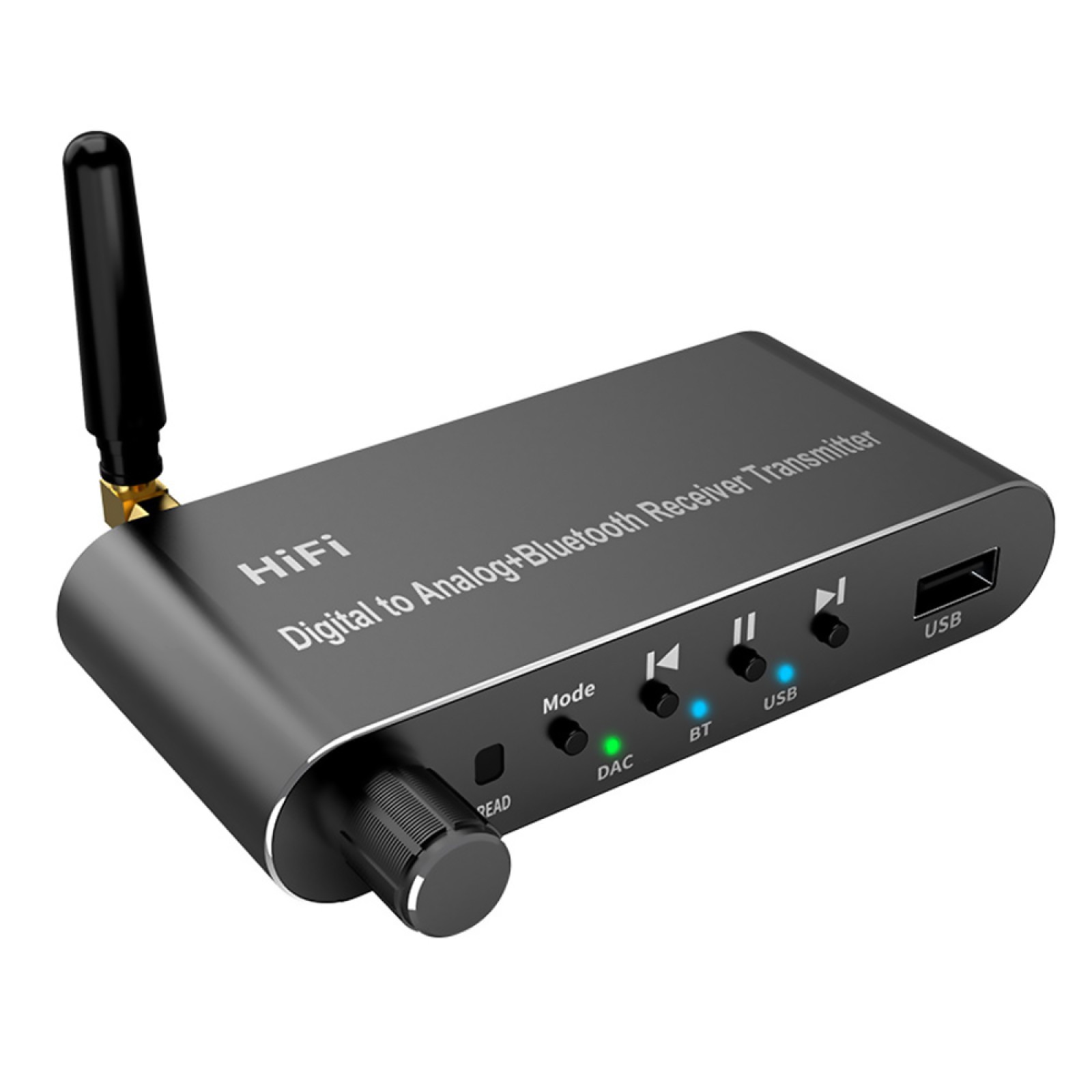 4-in-1 Bluetooth 5.1 DAC RCA Audio Adapter with Receiver & Transmitter
