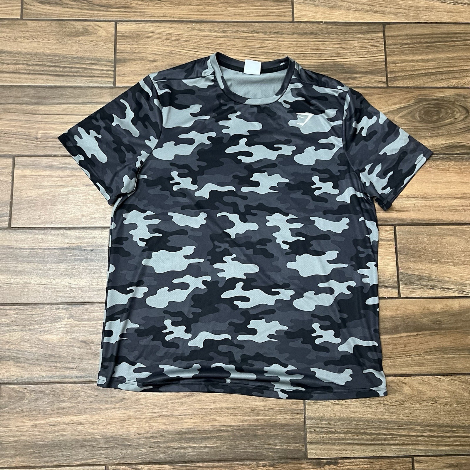Gymshark Mens Camo Athletic T-Shirt Performance Gym Tee Size XL