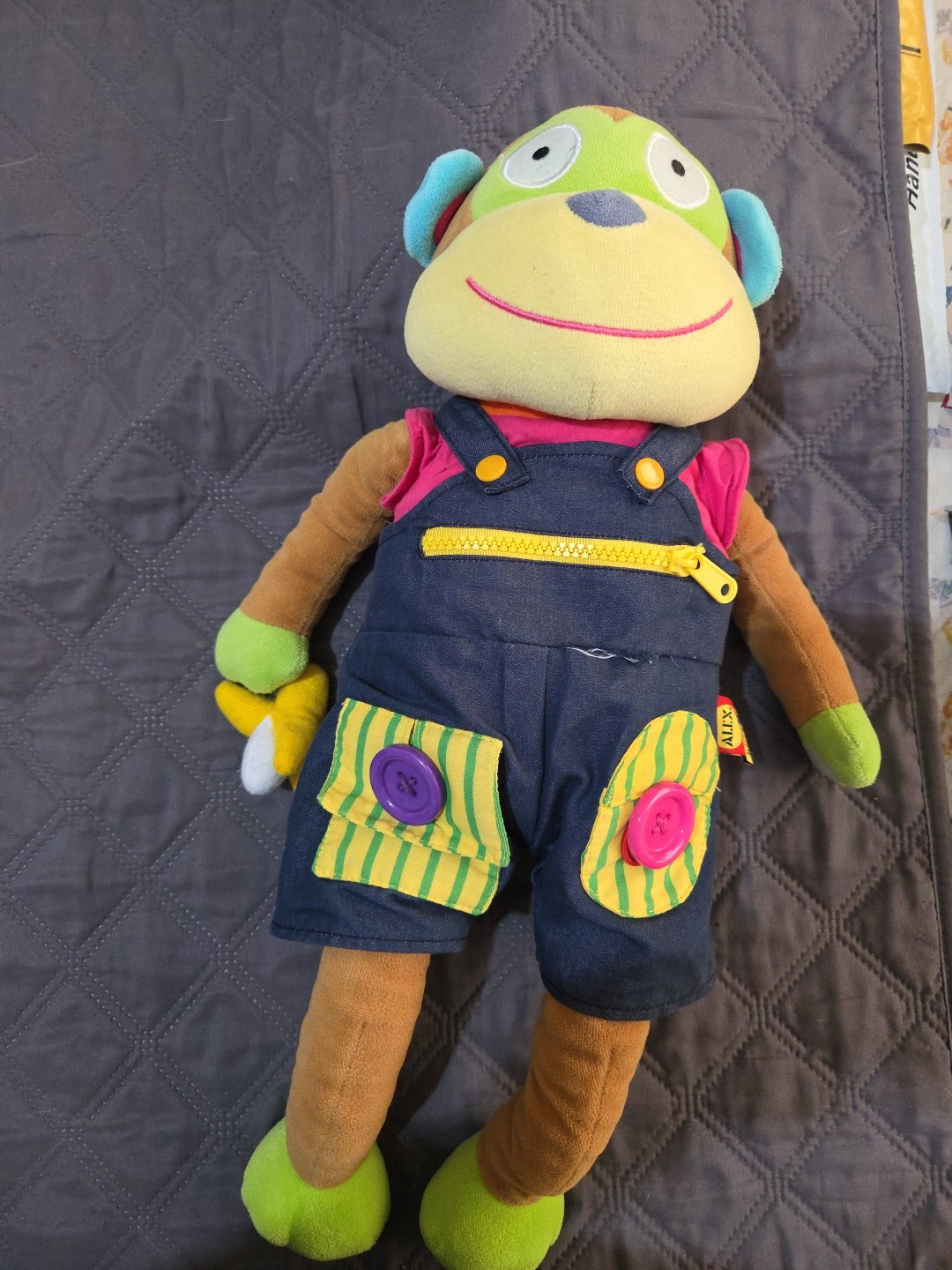 Learn To Dress Teaching Toy Alex Little Hands Monkey  Stuffe