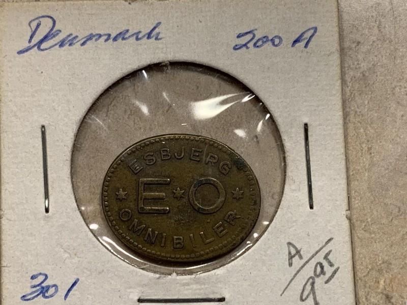Denmark Transit Token 200A Nice Condition SKU# 35390