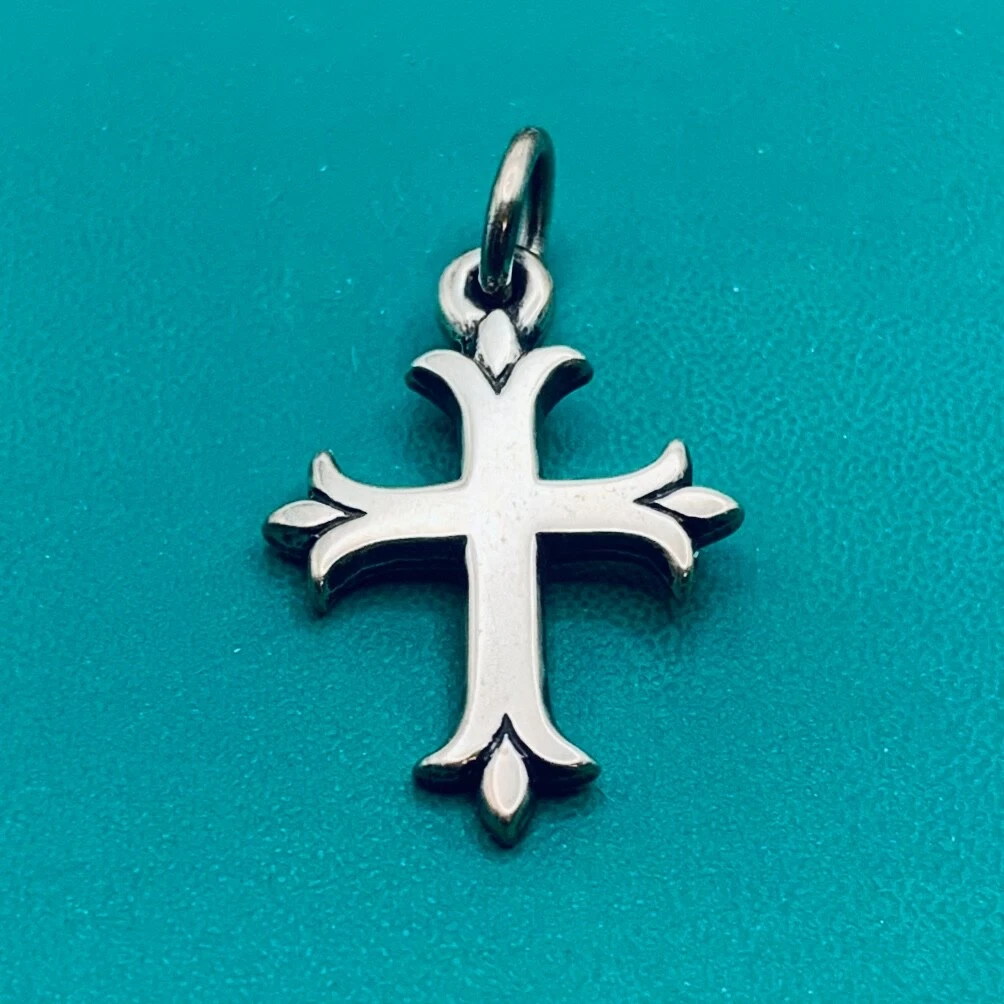 Silver Fancy Fleuree Cross Charm Silver Fancy Fleuree Cross Charm