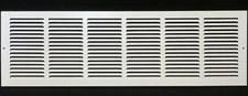 36"w X 12"h Steel Return Air Grilles Sidewall and Ceiling HVAC DUCT COVER White