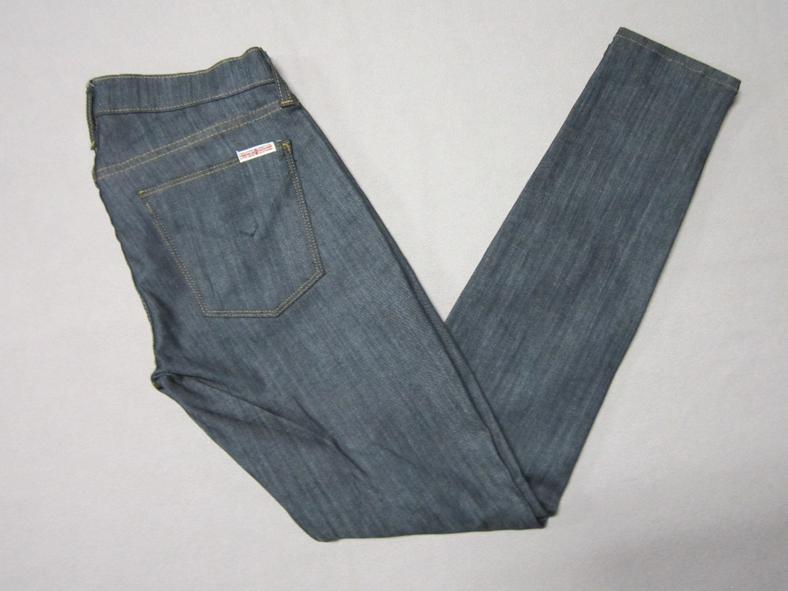 HUDSON JEANS WOMENS SUPER SKINNY RAW DARK DENIM JEANS SIZE 25 NEW RARE SAMPLE image 2