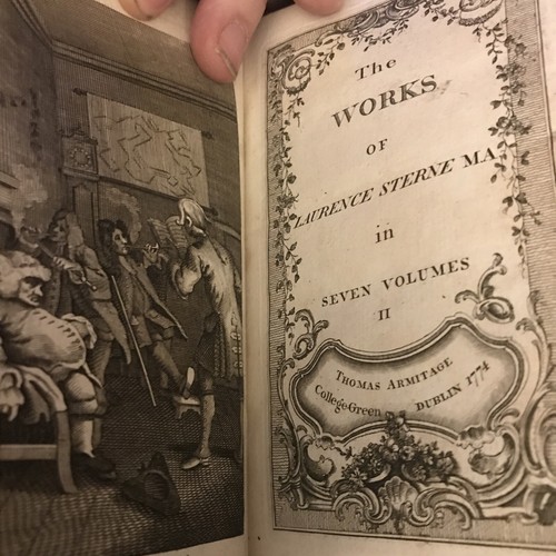 1774 Laurence Sterne Works 7 Volumes Dublin Beautiful Antiquarian Binding - Picture 3 of 7
