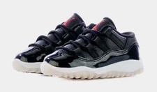Nike Air Jordan 11 Retro Low TD 72-10 Black Gym Red White Sail 505836-001 sz 5C