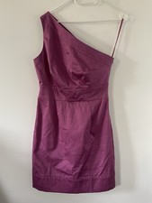 Coast Dress Pink One Shoulder Size 10 Occasion Bodycon Pencil Embroidered Party