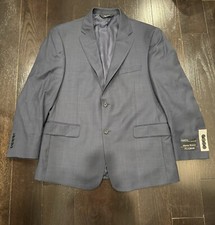 Jos A Bank Signature Suit 42SX36W Dark Navy Blue- Great Suit 100 wool Brand N