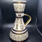 Mid-Century Modern ceramic vase / ewer Gold on Ivory #346/22 Germany c.1960s