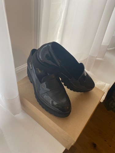 Women's Russell&Bromley Limbo Black Patent Nappa Leather Loafer Size 38/UK 5 - Picture 9 of 10