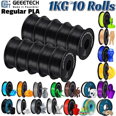 Geeetech 10KG 3D Filaments 1kg/roll Regular PLA 1.75mm PLA Precision Consumables