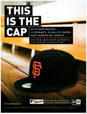 2015 New Era Print Ad, 5950 Cap San Francisco Giants Hat 8 Championships Dynasty