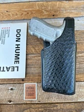 Don Hume Black Leather Basket Duty Holster For GLOCK G17 G22 G31 w/ GLK TAC