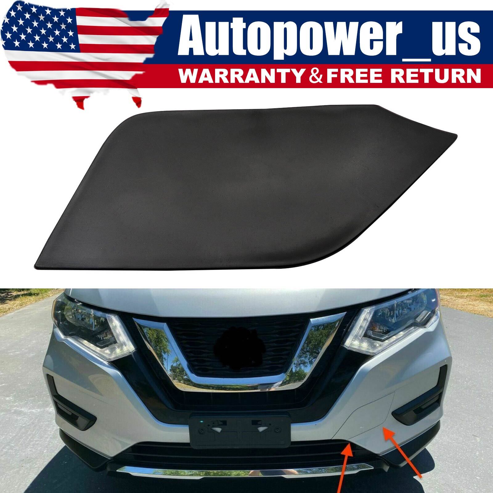 For 2017 Nissan Rogue Front Bumper Tow Hook Cover 622A0-6FL0H US - Foto 4