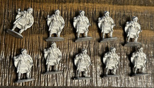 10 Shielded Roman Soldiers Warrior Ancient Greek Spartan Lead Metal 28 Mm Lot