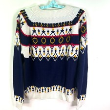 Vintage JC Penney Nordic Fair Isle Acrylic Sweater Mens Size M