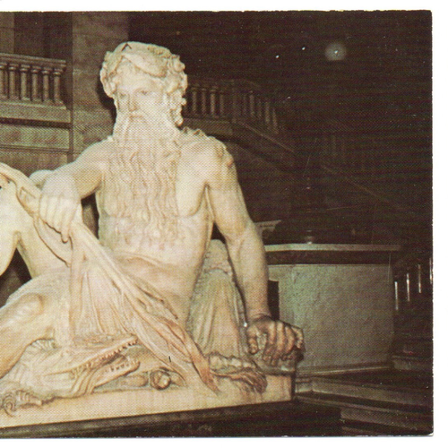 Estatua de mármol del Padre de las Aguas 1962 Minneapolis MN postal cromada sin publicar - Imagen 5 de 11