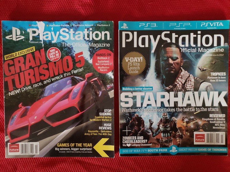 Official US Playstation Magazine Lot of 2 February 2010 & March 2012 