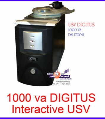 1000Va 1KVA STROMVERSORGUNG OHNE UNTERBRECHUNG MIT USV UPS DIGITUS DN-170011