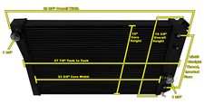 Al 3 Row Black Finish Radiator For 1984-1990 Chevrolet Corvette Small V8