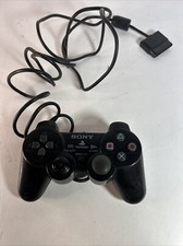 OEM Sony PS2 DualShock 2 Controller Black SCPH-10010 PlayStation 2 Tested