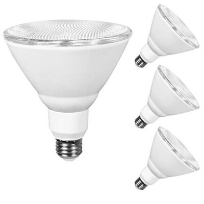 JULLISON 4 Pack PAR38 LED Bulb, 90w 980Lumens/40 Degrees Beam Indoor/Outdoor