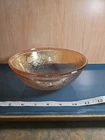 Vintage Iridescent Cherry Berry Depression Glass Bowl, Us Glass, 1930s. 7.25"