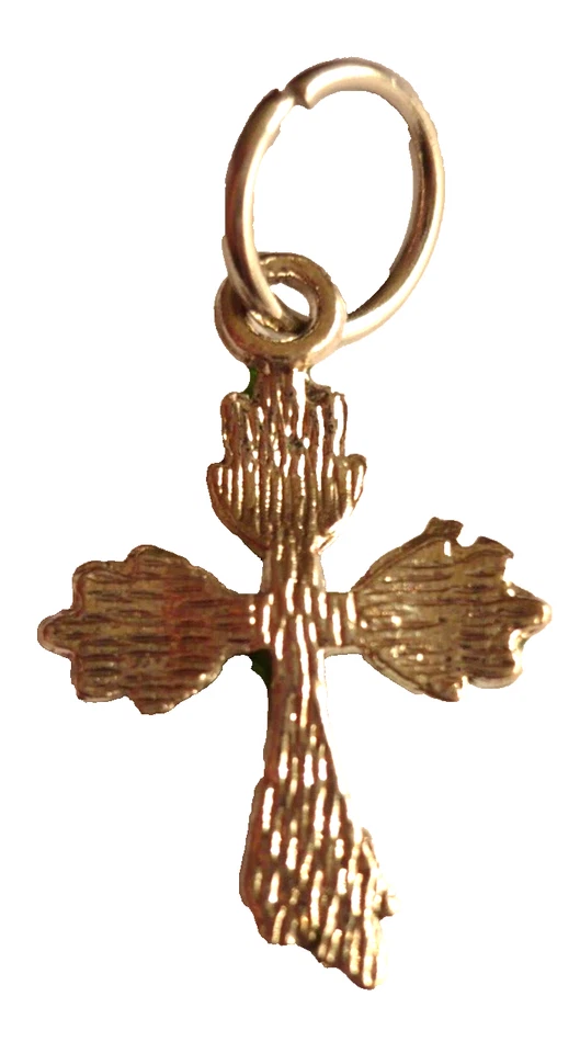 KREUZ Anhänger Emaille grün Gott Tibetsilber Schmuck NEU - Bild 2 von 2