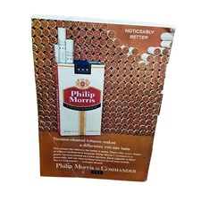 1961 Phillip Morris Commander Cigarettes Vintage Print Ad 60s Original