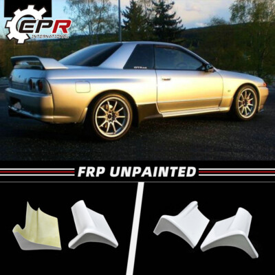 FRP Fiber Side Skirt Spat Add On Extension For Nissan Skyline R32 GTR EB Style