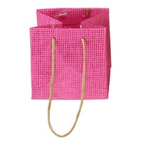 GeschenktüTen Papier 12Er-Set In Pink, Gelb & GrüN Mit Henkel, Textil-Optik,
