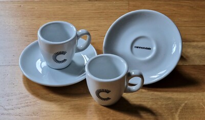 CANNONDALE Espresso Tassen 2er-Set m. Untertassen | cups set of 2