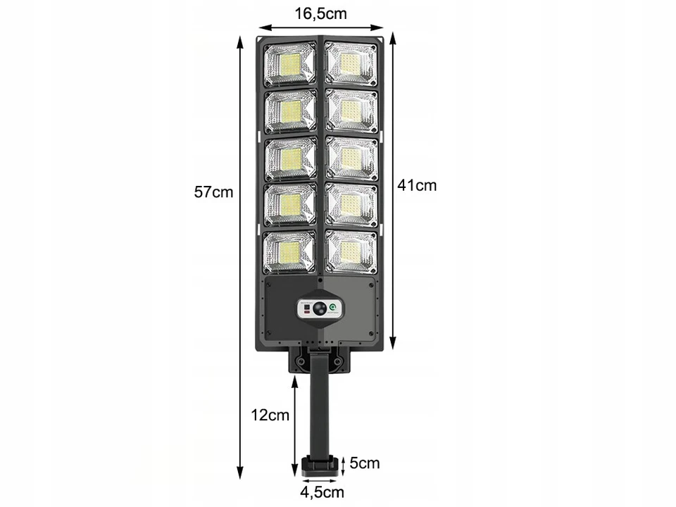 Solar Straßenlaterne LED bewegungsmelder Straßenlampe IP65 Solarleuchte 420 Led - Bild 2 von 3