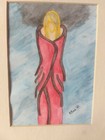 Original Artwork Painting, Matted "Inocculation" 5"x 7" signed Outsider Art — photo 1