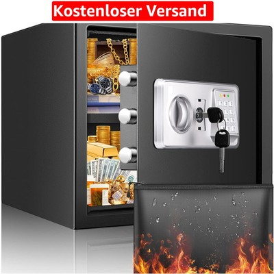Eleganter 30L Heimtresor mit feuerfester Geldtasche & Sicherheitsschloss